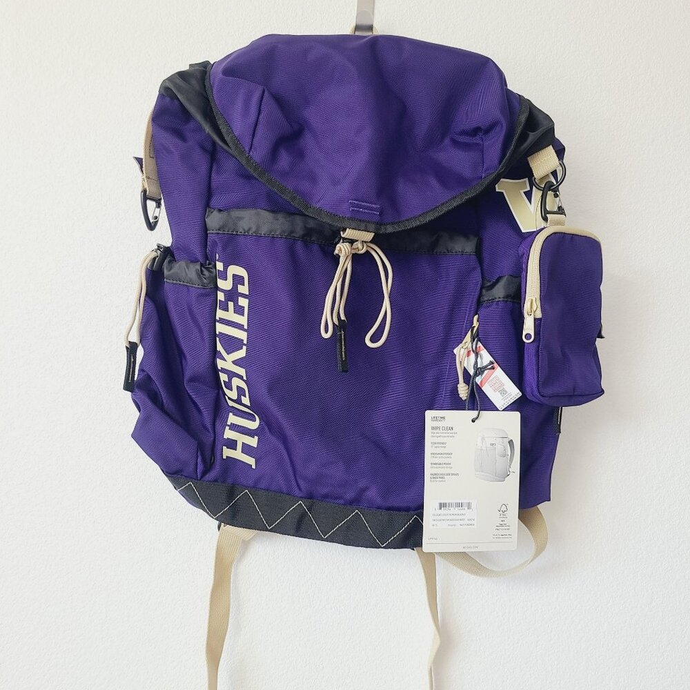 Adidas Washington Huskies Collegiate Utility Premium Backpack GA5740 Purple